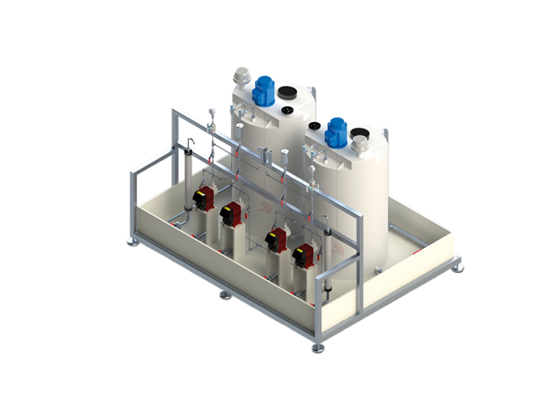 Skids de Dosage chimique dans rack de TDF Systems