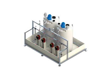 Skids de Dosage chimique dans rack de TDF Systems